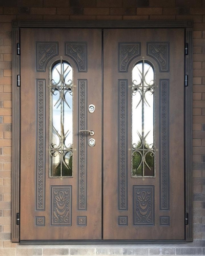 Двупольная дверь МДФ со стеклами Двупольная дверь МДФ со стеклами