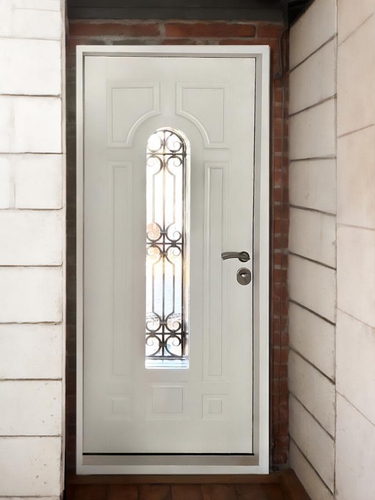 Термодверь с узким стеклом Термодверь с узким стеклом