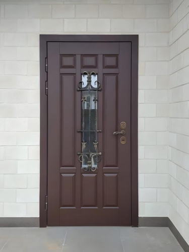 Теплая дверь со стеклом Теплая дверь со стеклом