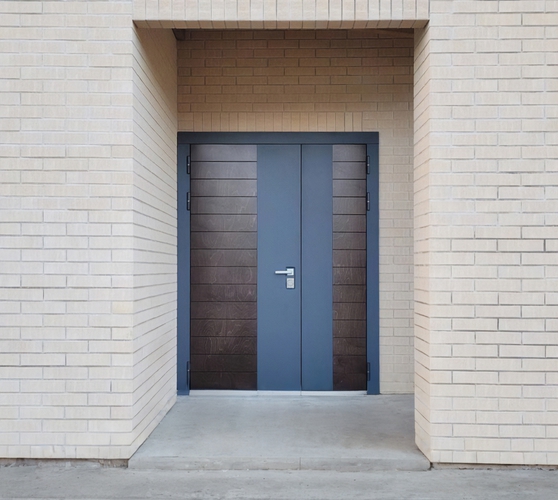 Двухцветная дверь, вид с улицы Двухцветная дверь, вид с улицы