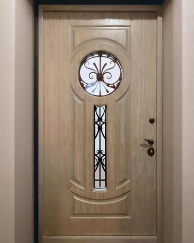 Теплая дверь с ковкой Теплая дверь с ковкой