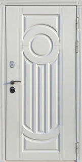 Металлическая термодверь с белыми панелями МДФ RAL Металлическая термодверь с белыми панелями МДФ RAL