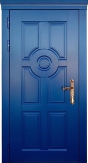 Входная термодверь МДФ с покраской в синий цвет RAL Входная термодверь МДФ с покраской в синий цвет RAL